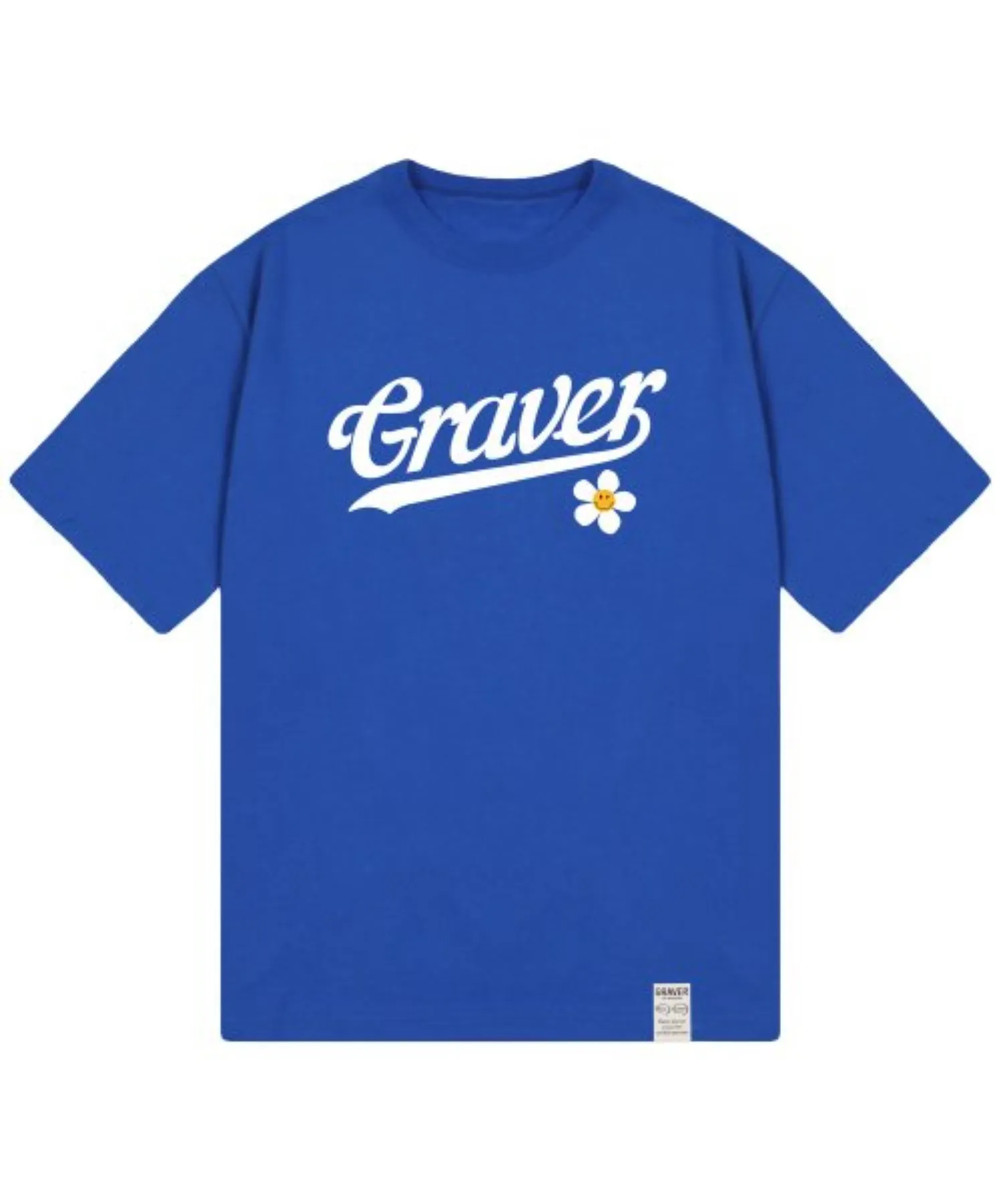 GRAVER  |[GRAVER]★BASEBALL LOGO FLOWER SMILE SHORT SLEEVE TEE