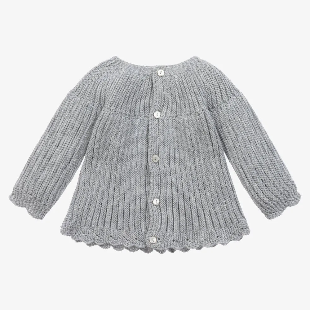 Grey Knitted Baby Sweater