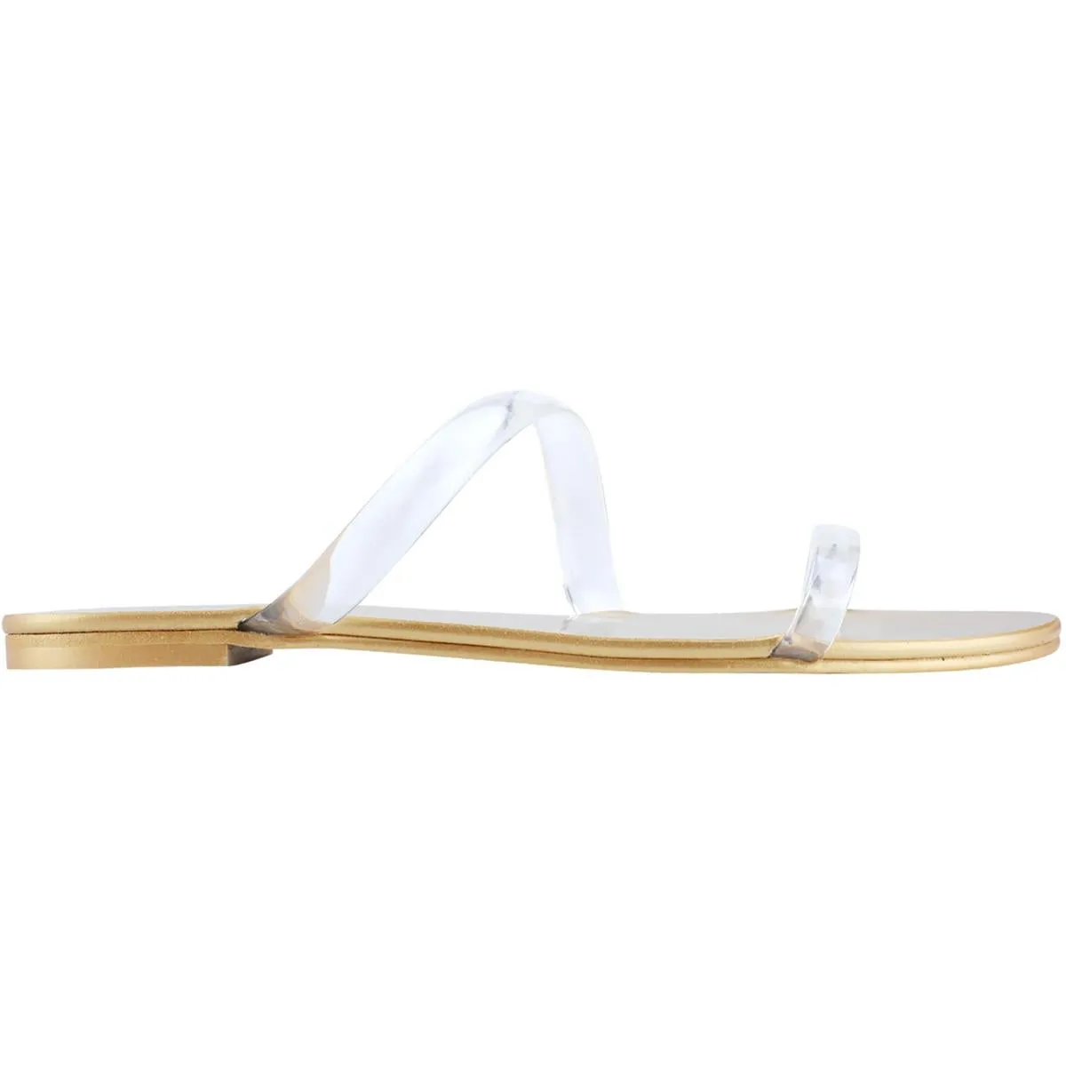 Guess Womens Nericea Metallic Slip On Slide Sandals