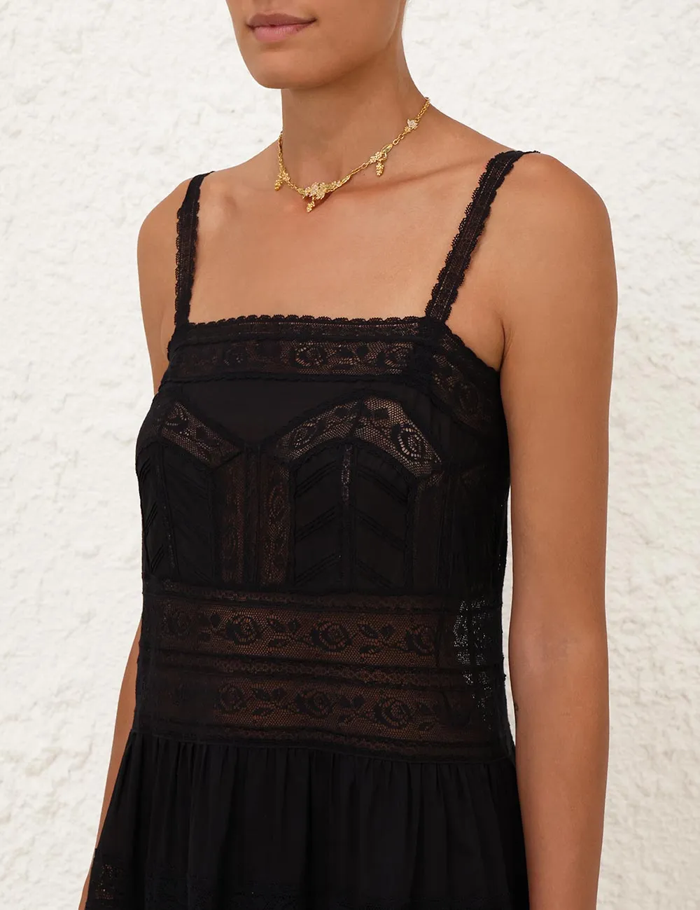 Halliday Lace Trim Slip Dress