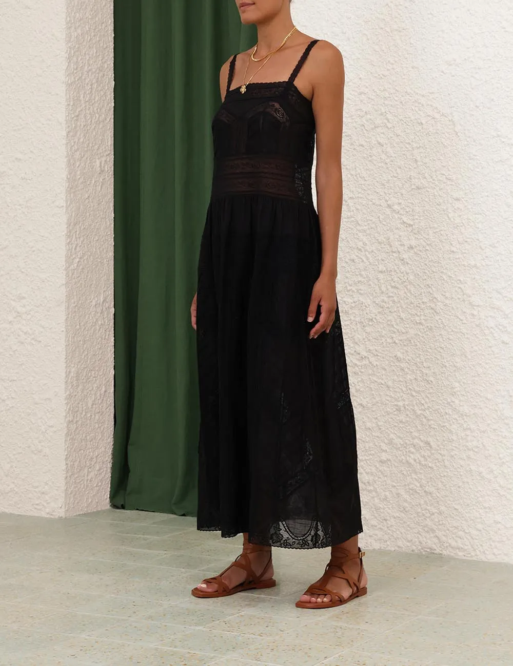 Halliday Lace Trim Slip Dress