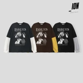 IONSEOUL  |Street Style Long Sleeve T-shirt Logo T-Shirts