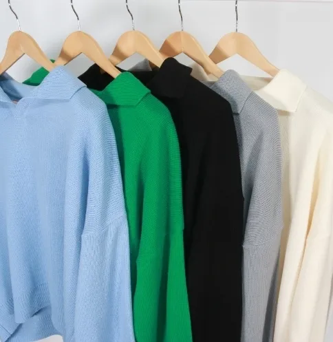 IONSEOUL  |Street Style V-Neck Plain Sweaters