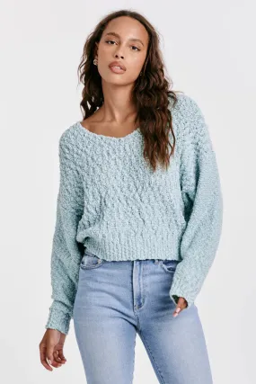 LEXI DROP SHOULDER SWEATER SEA FOAM