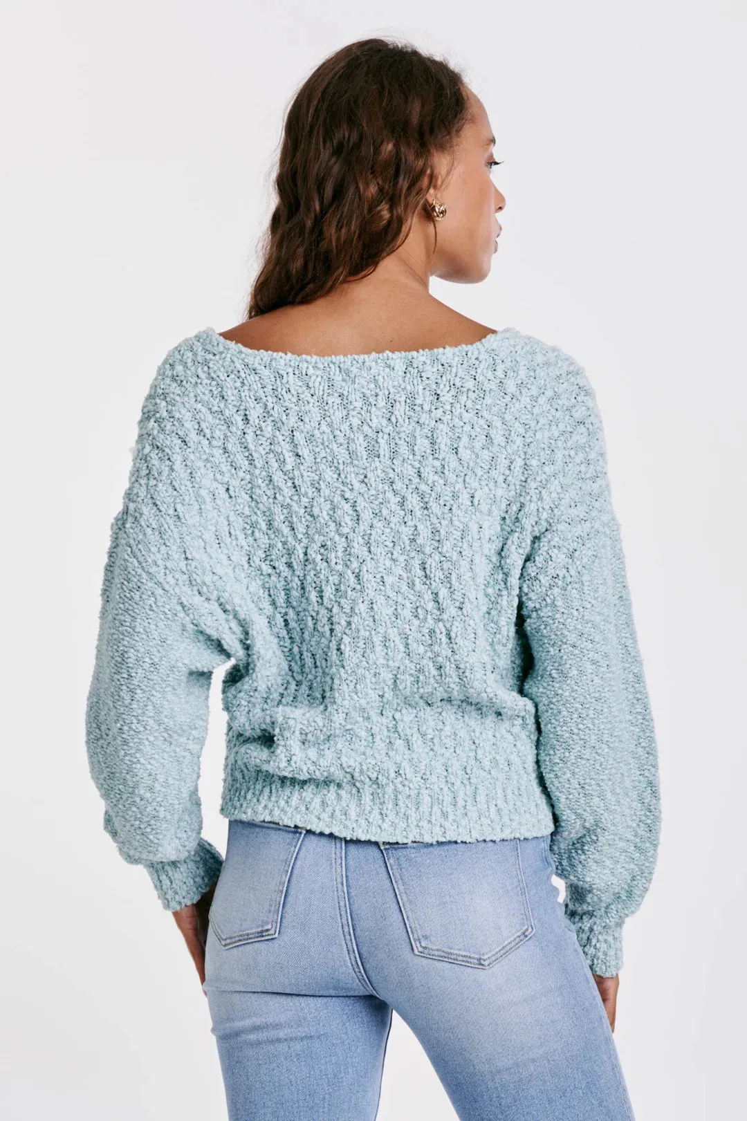 LEXI DROP SHOULDER SWEATER SEA FOAM