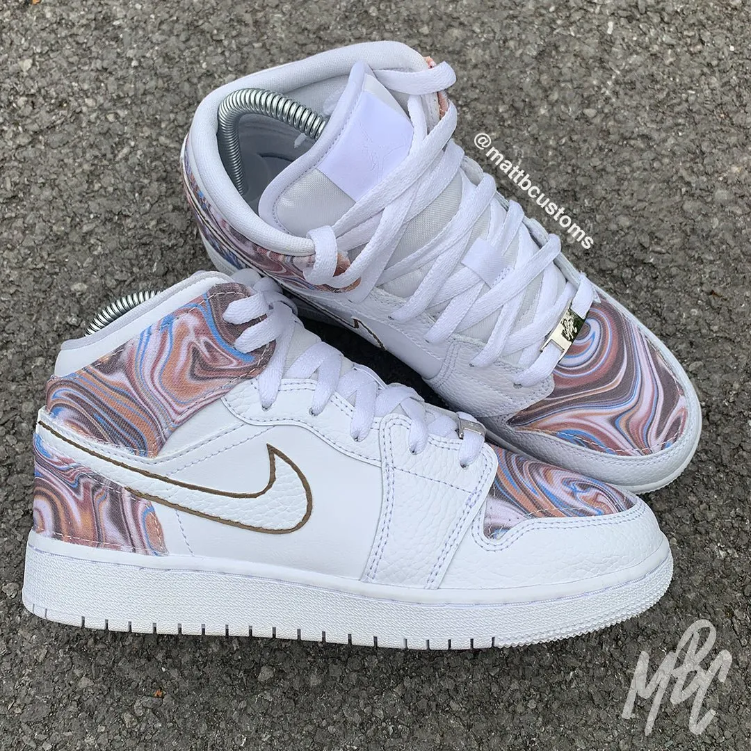 Liquid Marble - Jordan 1 Mid Custom