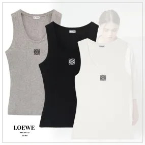 LOEWE  |Plain Cotton Logo Baby Tees Tanks & Camisoles