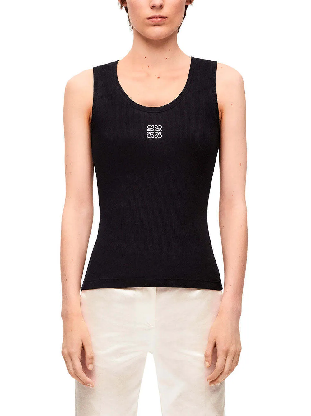 LOEWE  |Plain Cotton Logo Baby Tees Tanks & Camisoles