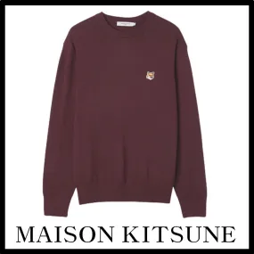 MAISON KITSUNE  |Street Style Logo Designers Sweaters