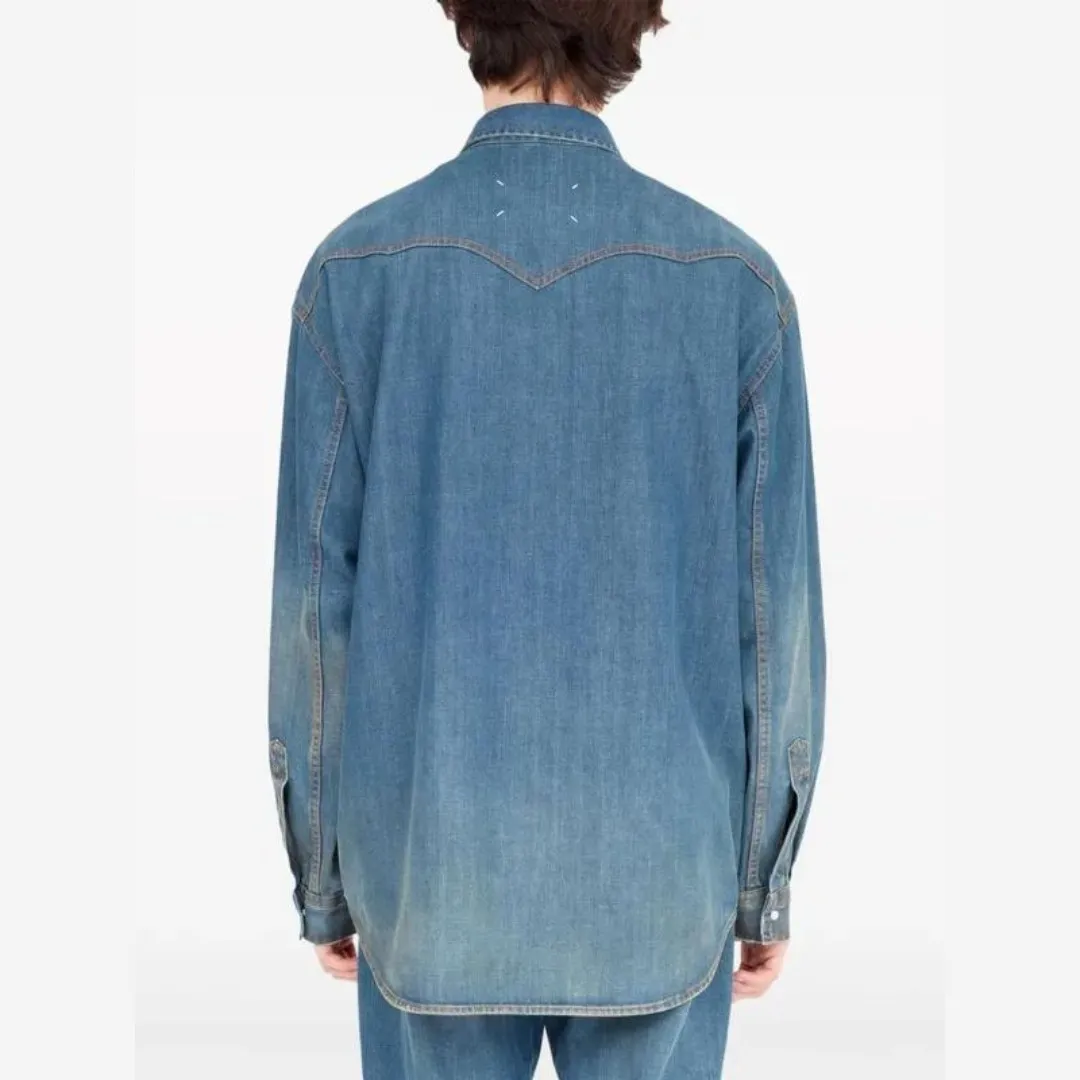 Maison Margiela  |Denim Street Style Plain Logo Designers Shirts