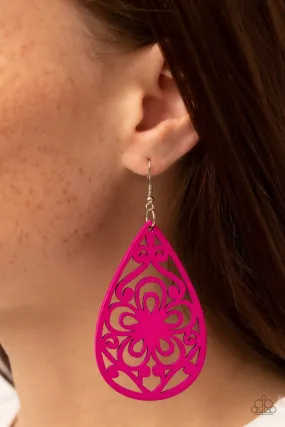 Marine Eden - Pink ~ Paparazzi Earrings