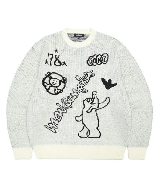 Mark Gonzales  |Unisex Street Style Logo Sweaters