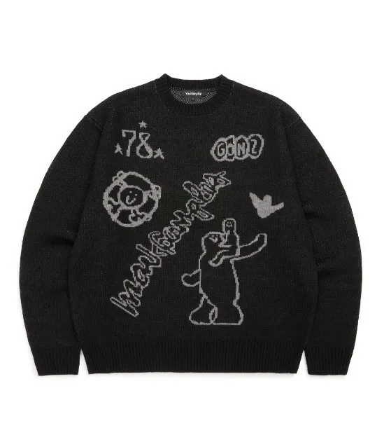 Mark Gonzales  |Unisex Street Style Logo Sweaters