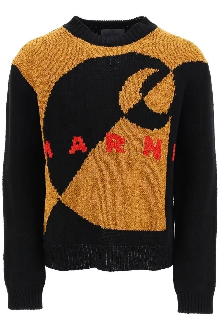 MARNI  |Unisex Street Style Collaboration Logo Designers Sweaters