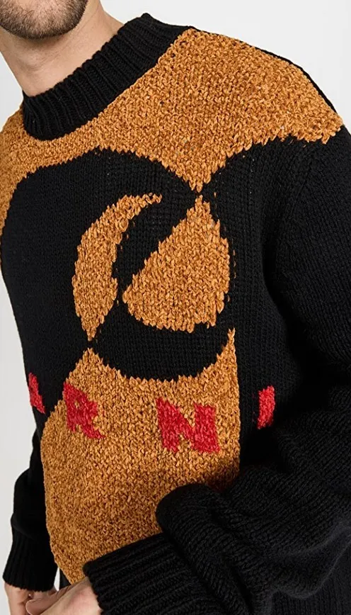 MARNI  |Unisex Street Style Collaboration Logo Designers Sweaters