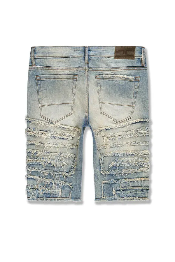 Men JORDAN CRAIG Python Denim Shorts