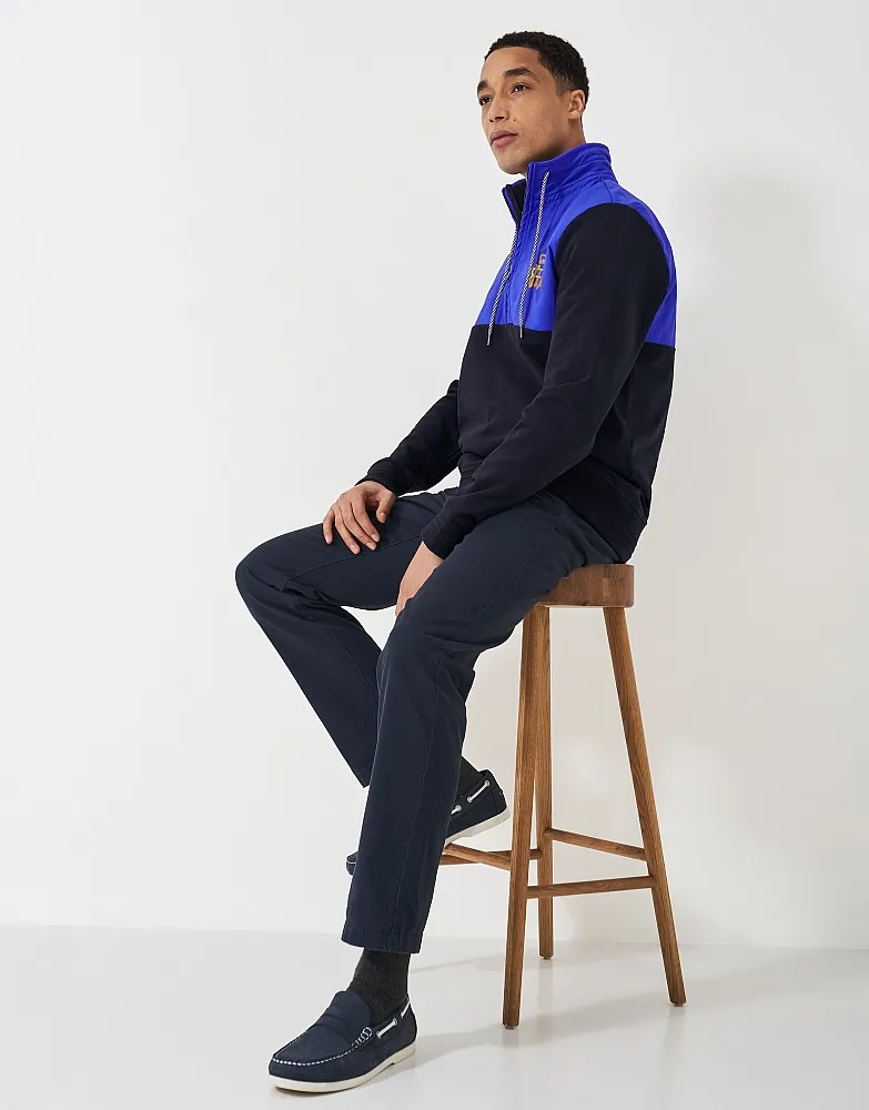 Men's Henley Rowers Panelled Half Zip Sweatshirt from Crew Clothing Company