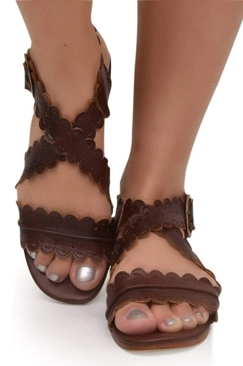 Mermaid Sandals in Dark Brown