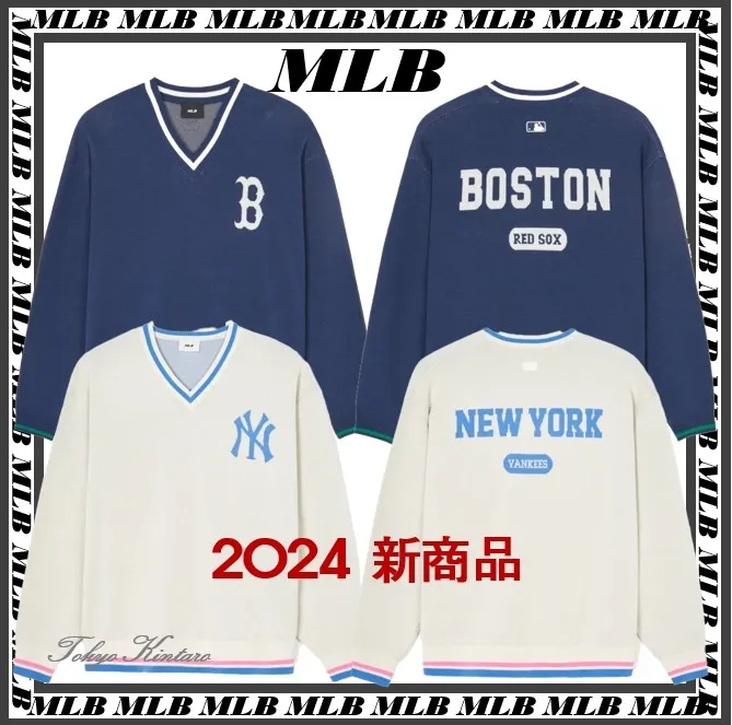 MLB Korea  |Unisex Street Style Logo Sweaters