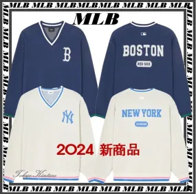 MLB Korea  |Unisex Street Style Logo Sweaters