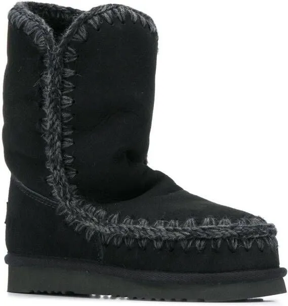 Mou woven detail boots Black