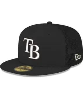 New Era Men's MLB Tampa Bay Rays 59FIFTY Trucker Fitted Hat