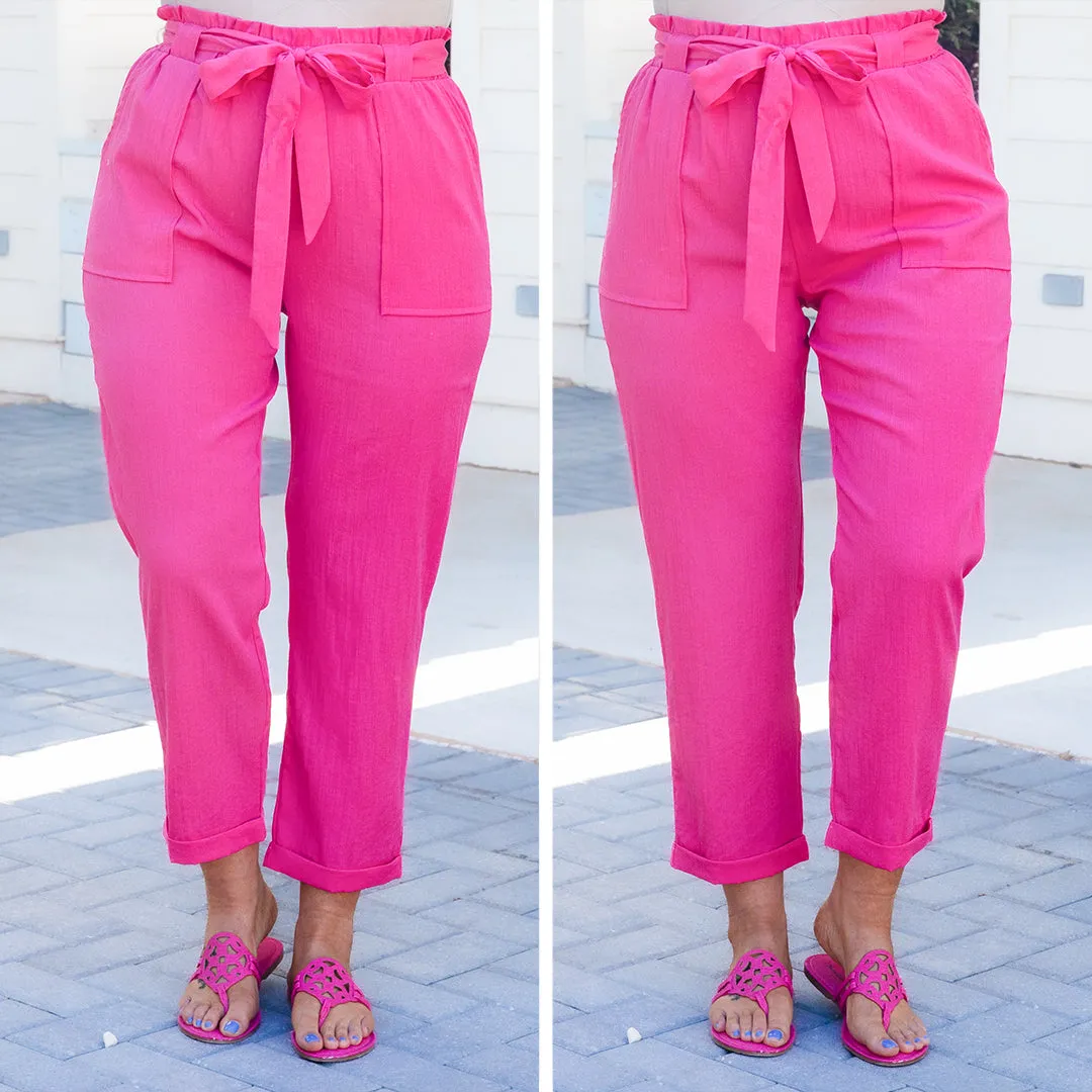 Nice For Once Pants, Fuchsia