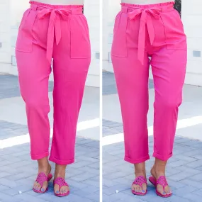 Nice For Once Pants, Fuchsia