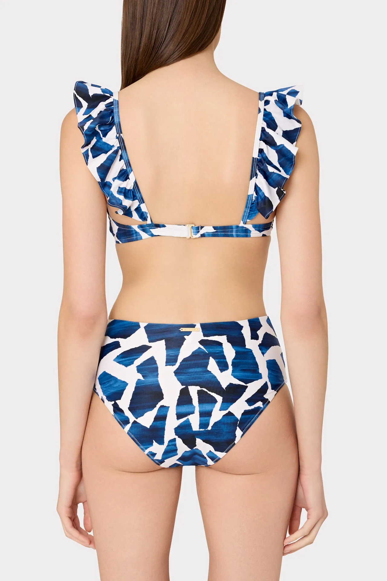 Ocean Puzzle Tie Bikini Bottom