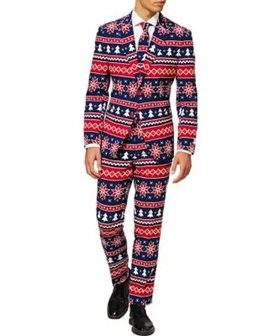 Opposuits Men's Nordic Noel 2 Piece Suit + Tie