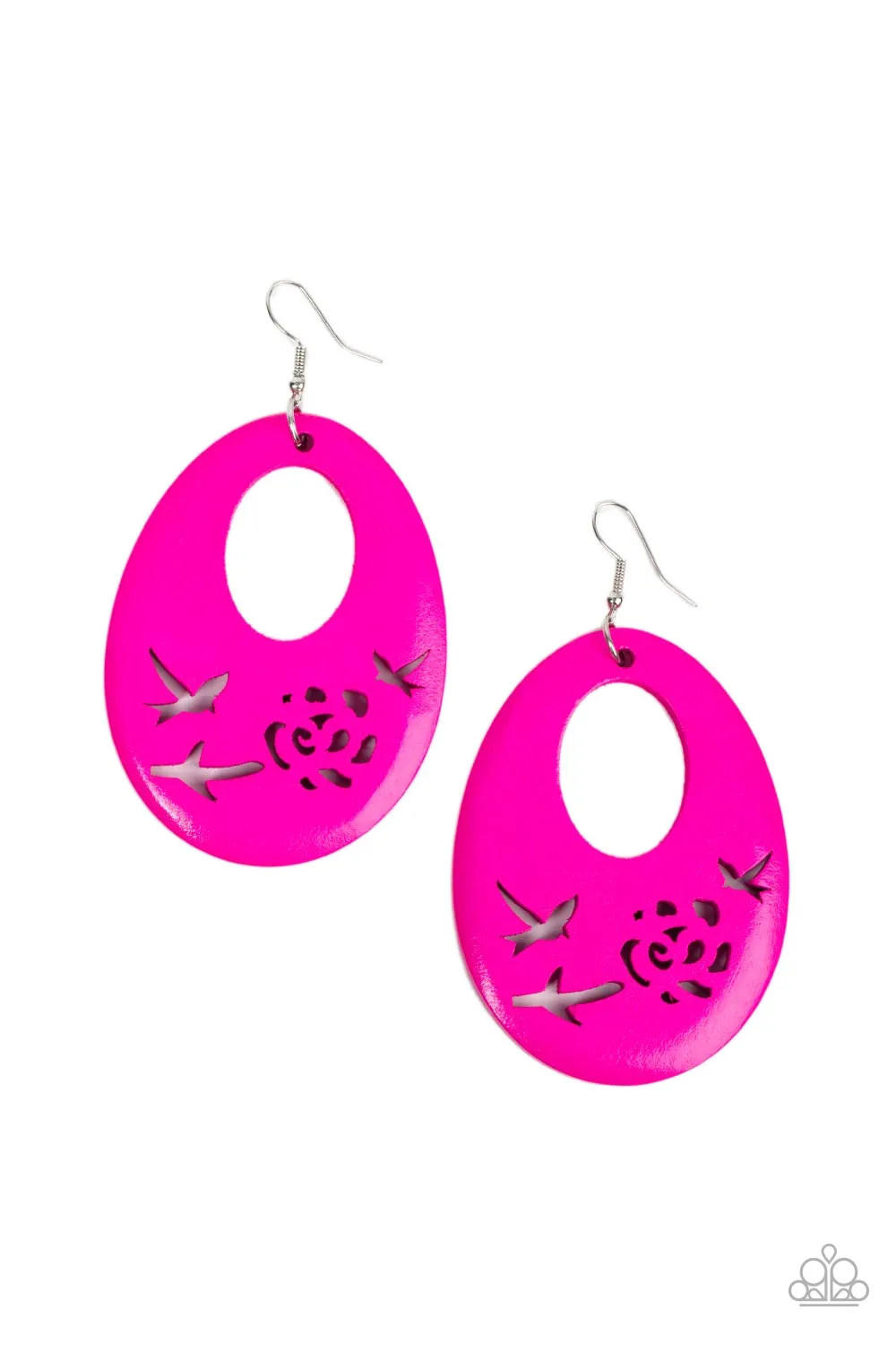 Paparazzi Earrings ~ Home TWEET Home Pink