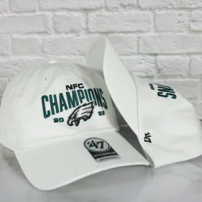 Philadelphia Eagles 2023 NFC Conference Champions Locker Room White Dad Hat