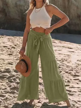 Playa Tied  Wide Leg Pants