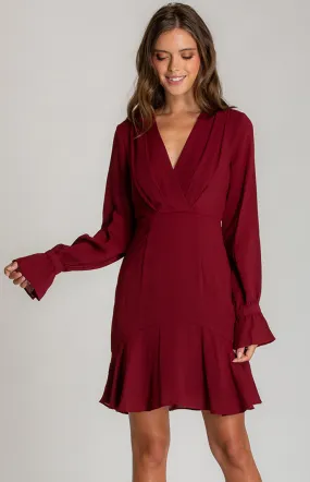 Pleated Detail Long Sleeve Dress (SDR538A) 