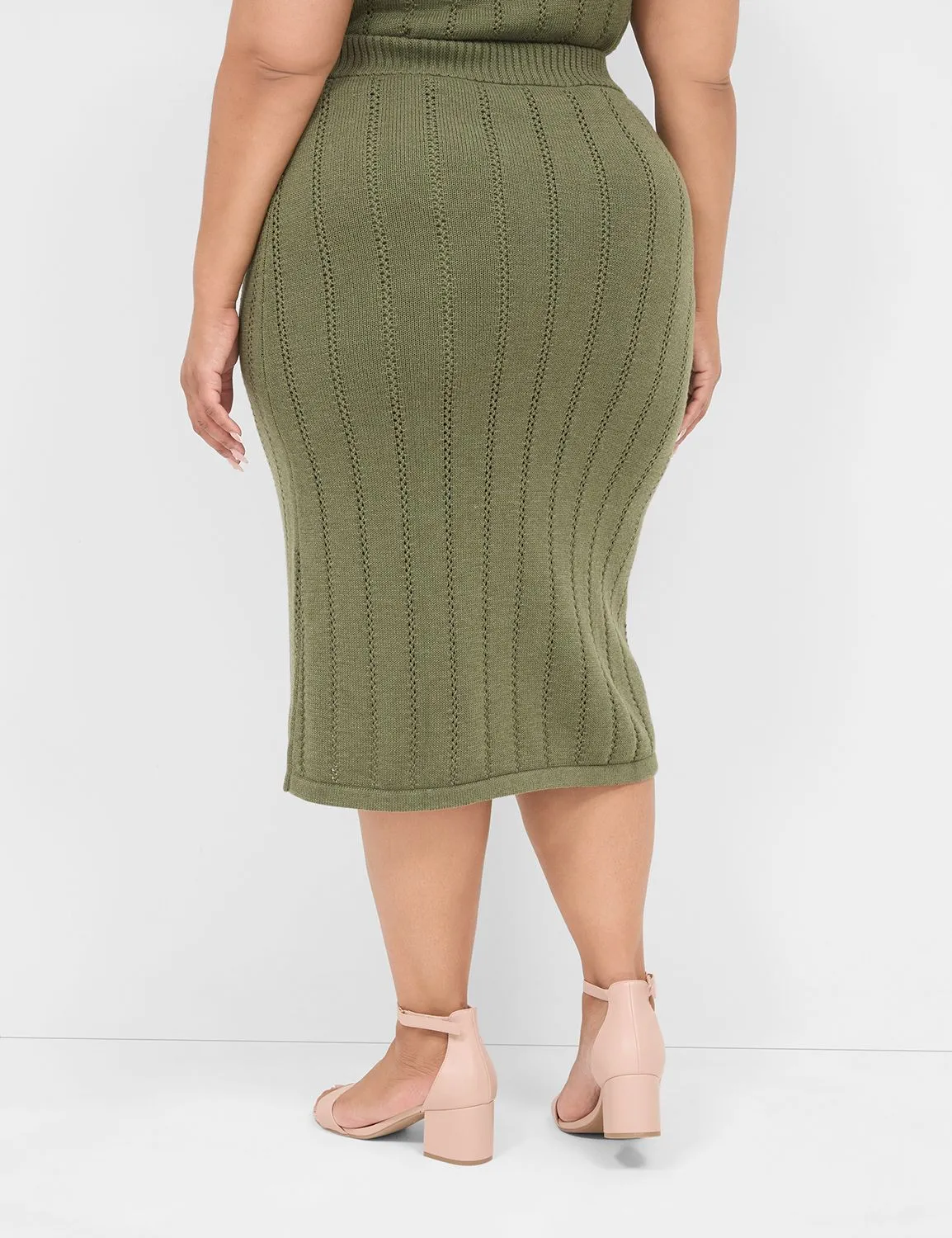 Pointelle Sweater Skirt