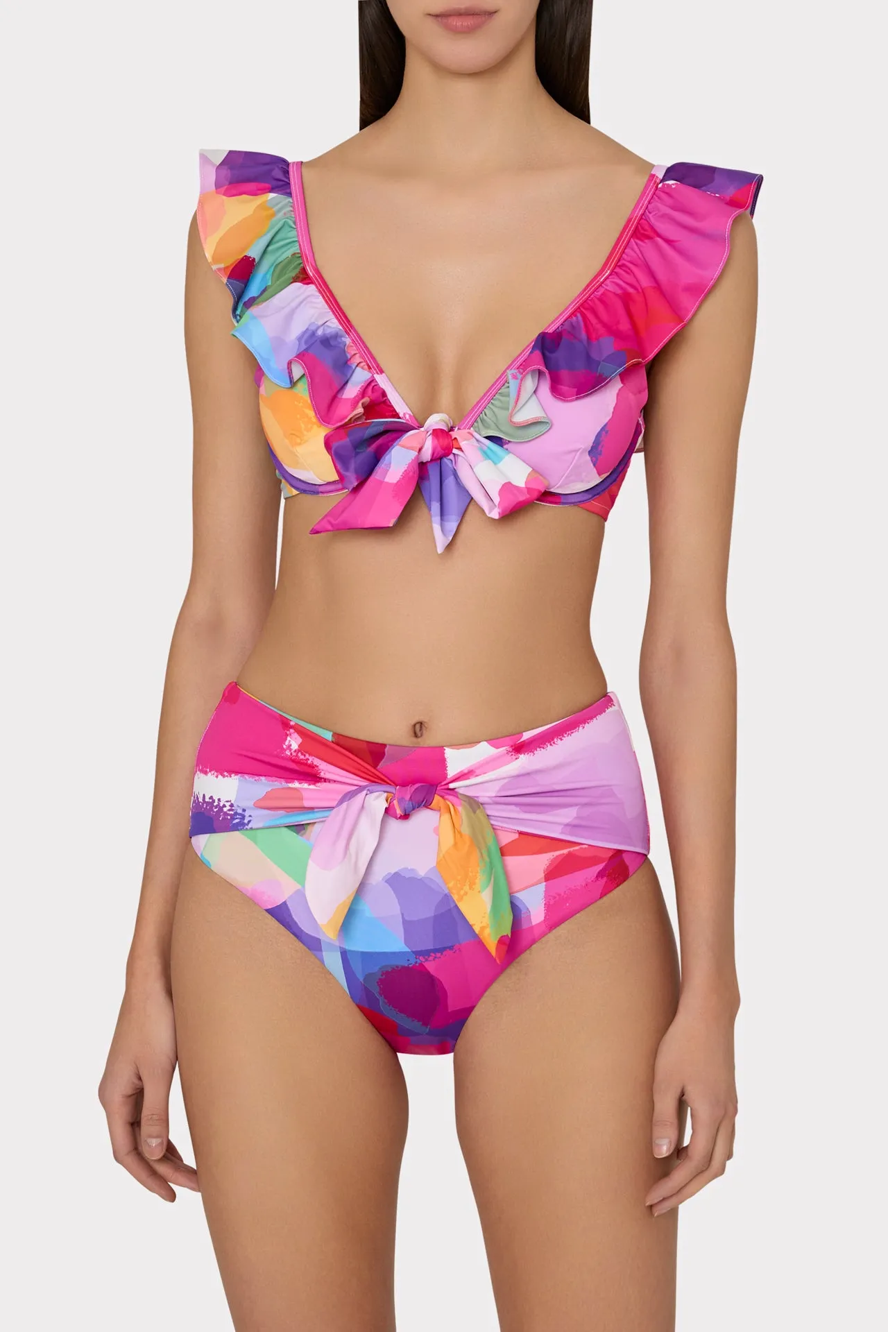 Rainbow Waterfall Tie Bikini Bottom