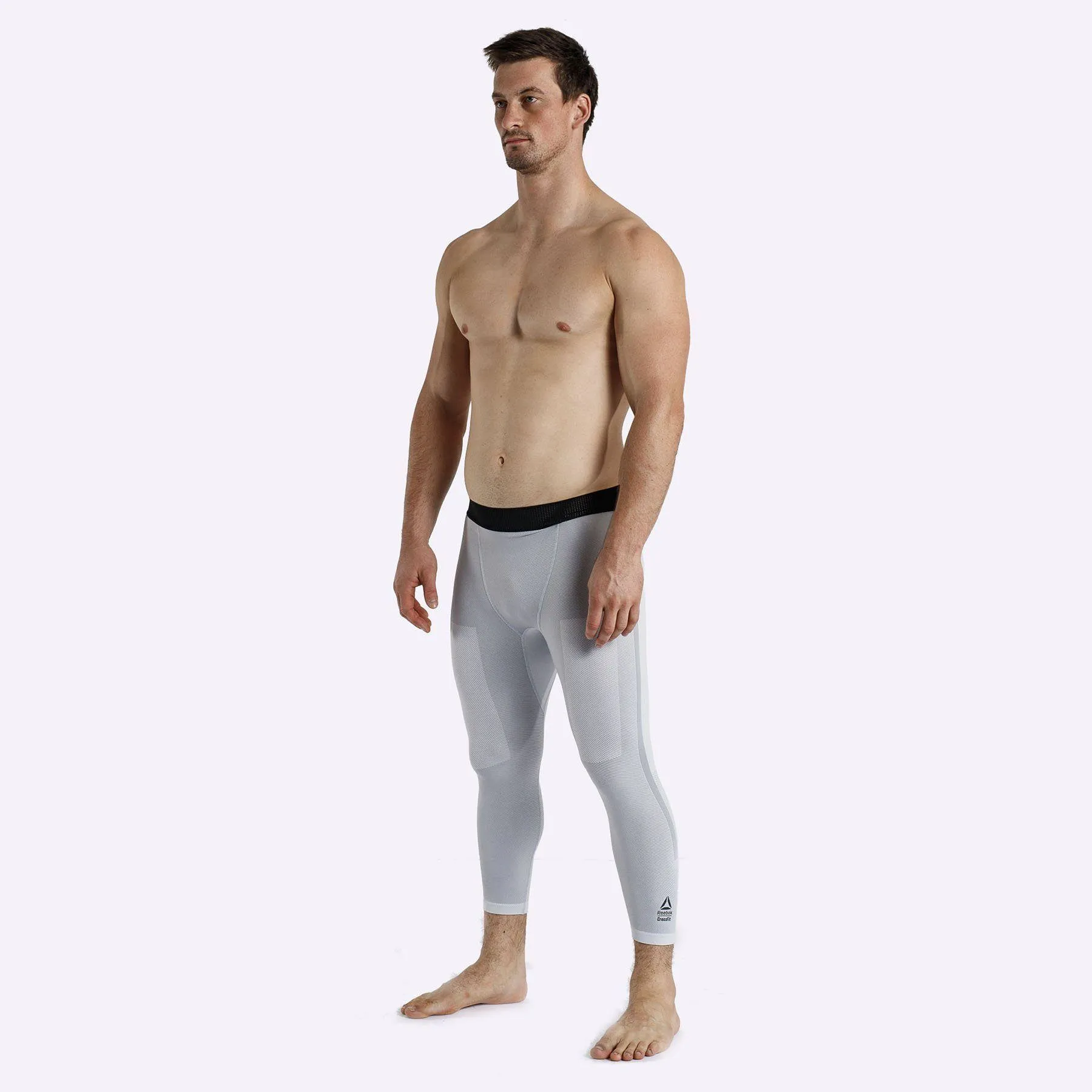 Reebok - Men's MyoKnit 3/4 Tights - Light Grey Heather/Cool Shadow