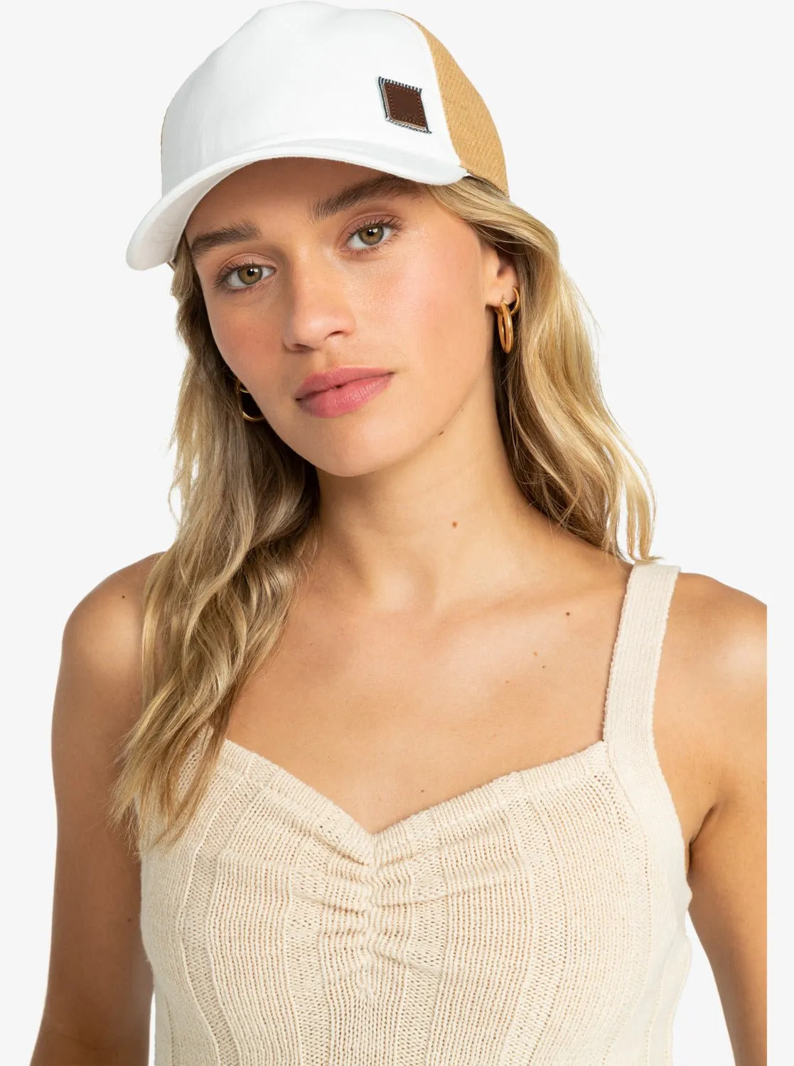 Roxy Incognito Straw Trucker Hat