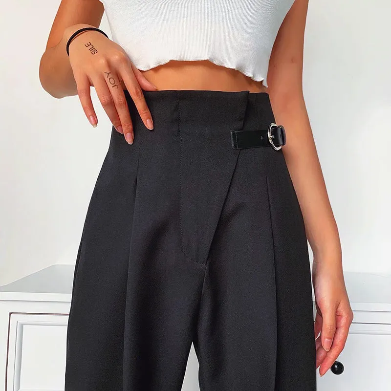 SARA HIGH WAIST BELTED PANTS