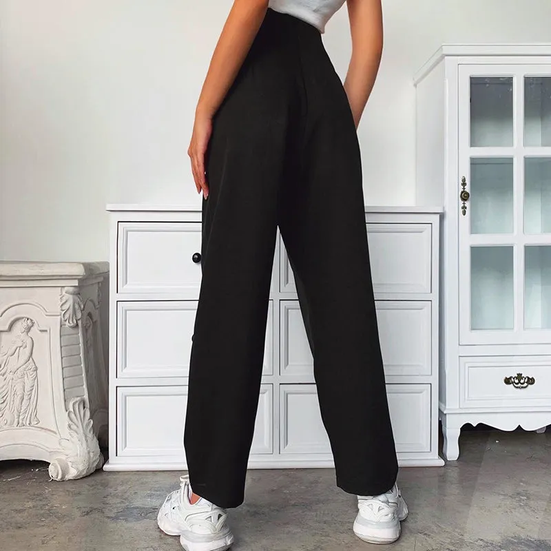 SARA HIGH WAIST BELTED PANTS