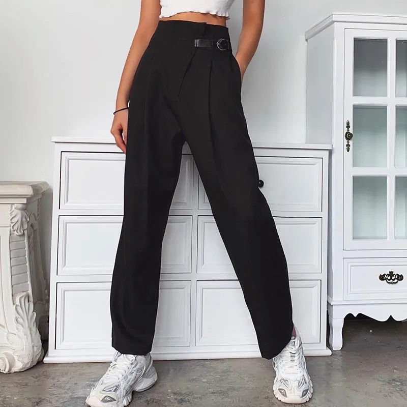 SARA HIGH WAIST BELTED PANTS