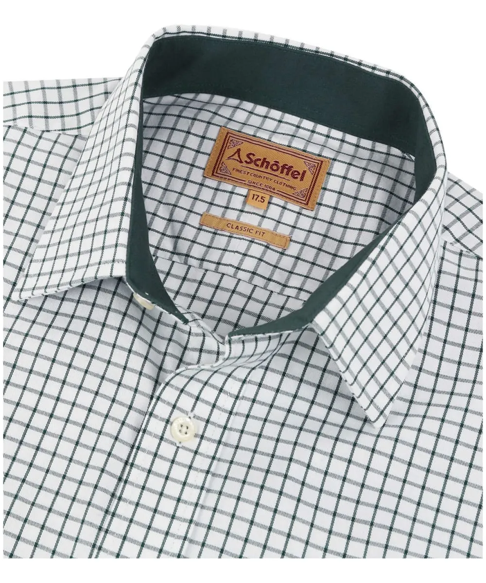 Schoffel Mens Cambridge Shirt - Olive Classic Fit - Gillanders.ie Town & Country Clothing