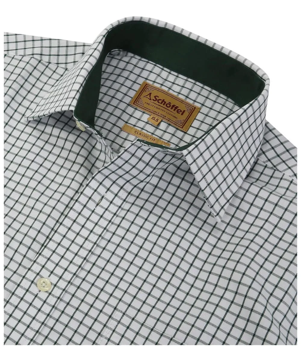 Schoffel Mens Cambridge Shirt - Olive Classic Fit - Gillanders.ie Town & Country Clothing