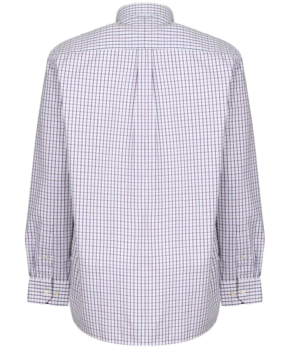 Schoffel Mens Milton Shirt - Purple Check Tailored Fit - Gillanders.ie Town & Country Clothing