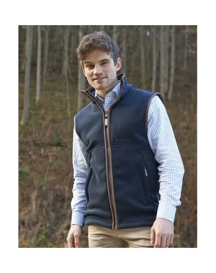 Schoffel Mens Oakham Fleece Gilet Navy - Gillanders.ie Town & Country Clothing