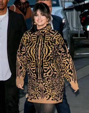 Selena Gomez Animal Print Sweater - ujackets