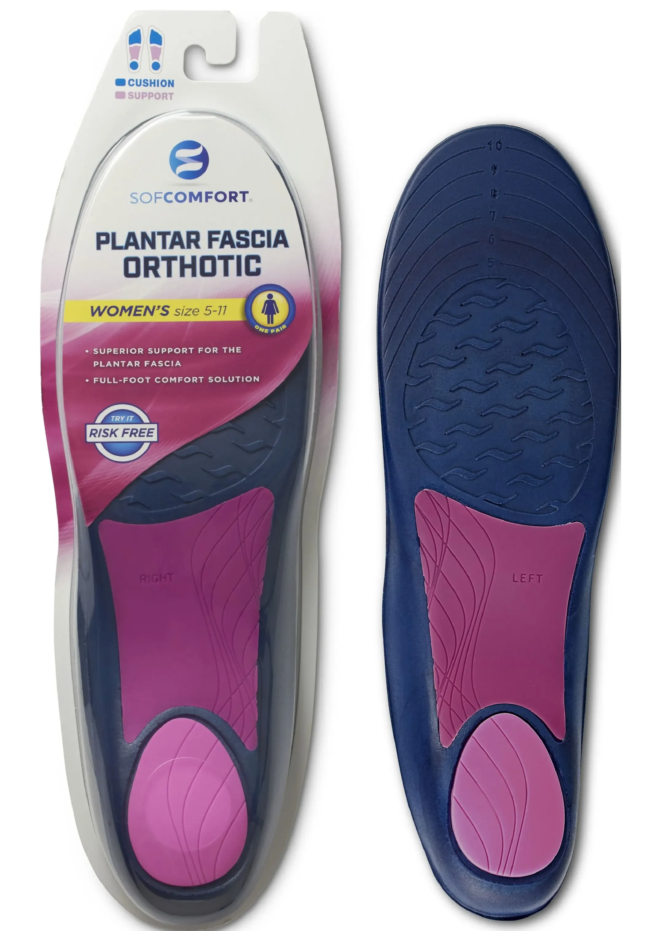 Sof Comfort Womens Full Length Plantar Fascia Insole  40308