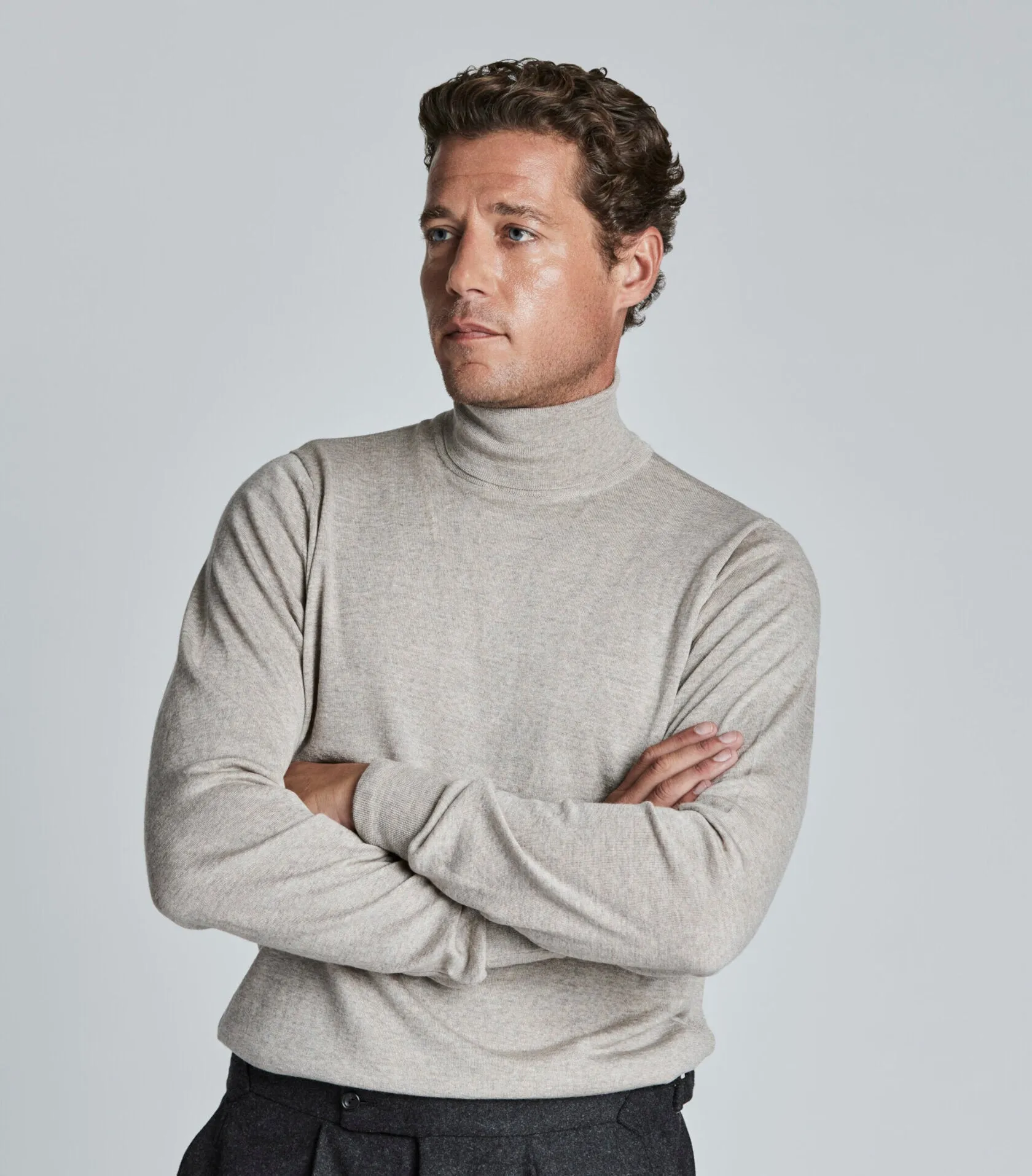 Soft Fawn Merino Wool Rollneck Knitwear