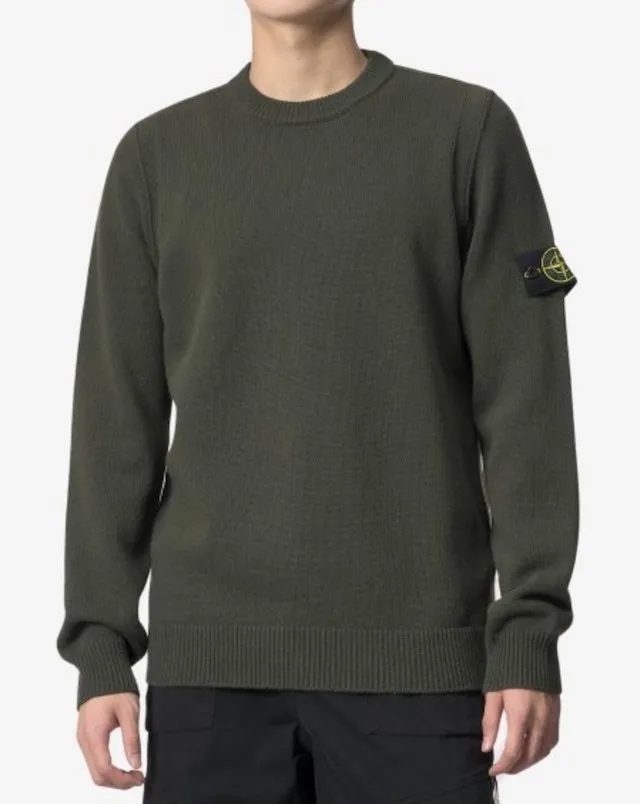 STONE ISLAND  |Unisex Wool Plain Logo Sweaters