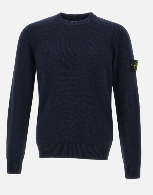 STONE ISLAND  |Unisex Wool Plain Logo Sweaters